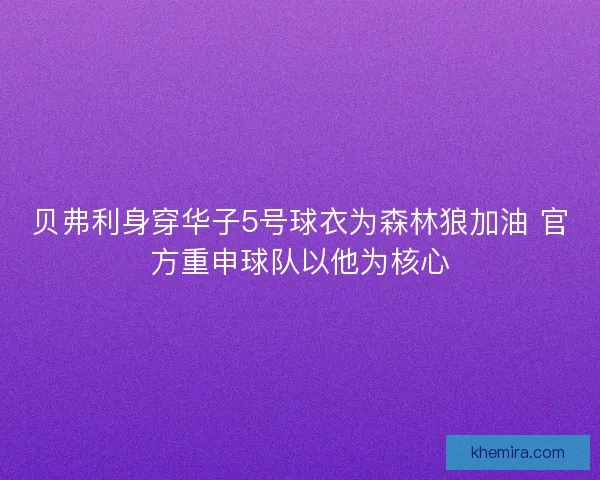 贝弗利身穿华子5号球衣为森林狼加油 官方重申球队以他为核心 贝弗利身穿华子5号球衣为森林狼加油 官方重申球队以他为核心